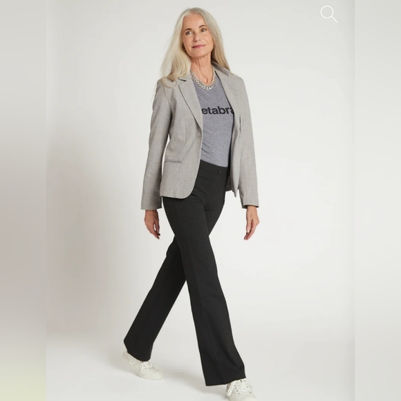 Betabrand Dress Yoga Pants Bootcut Charcoal Gray Size Medium Long - Picture 11 of 11